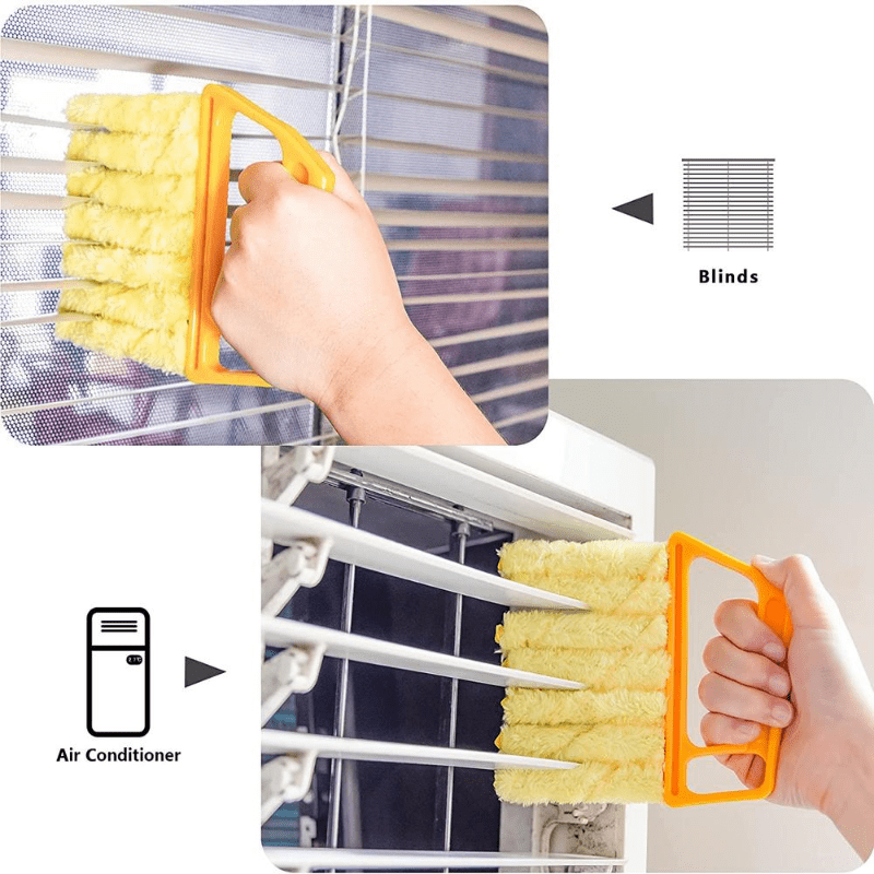 1pc Microfibers Washable Window Cleaning Brushes For Effortless Dust Collection And Blinds Cleaning
