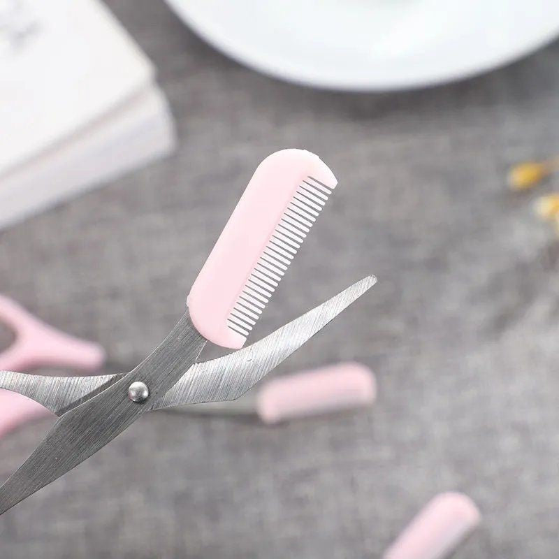 Eyebrow Trimmer Scissors with Comb – Facial Hair Removal & Grooming Tool for Shaping and Styling