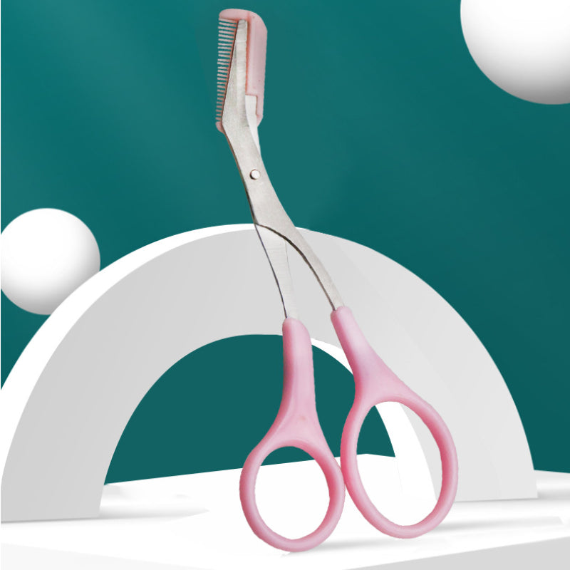 Eyebrow Trimmer Scissors with Comb – Facial Hair Removal & Grooming Tool for Shaping and Styling