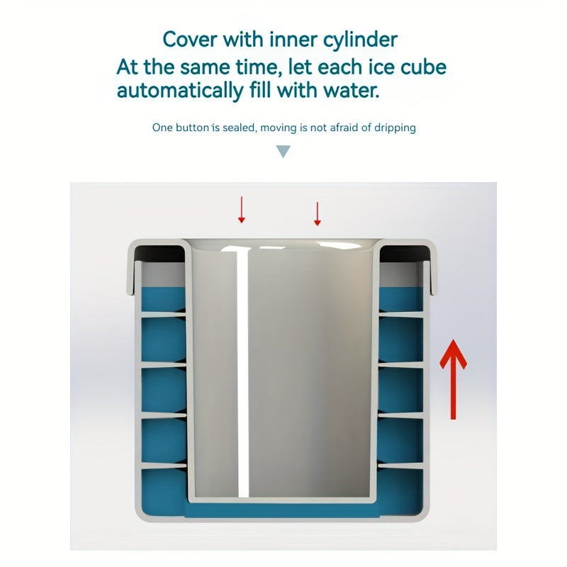 1Pc Silicone Ice Cube Tray | Easy-Release Mold for Perfect Ice Cubes | Makes Up to 60 Cubes | Essential Kitchen Accessory