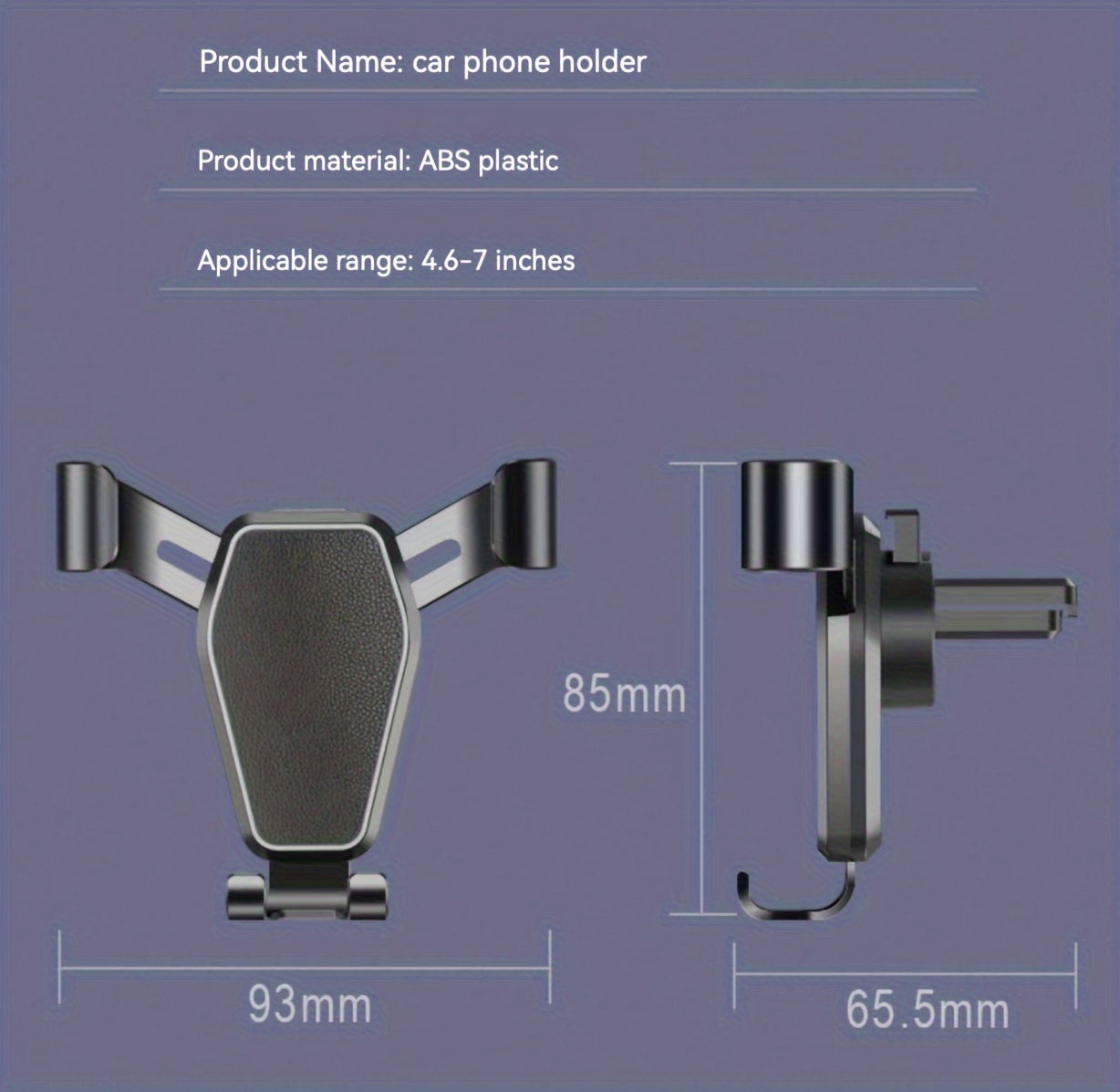 Car Navigation Mobile Phone Holder Car Air Outlet Anti Shaking Gravity Car Holder Factory Mobile Phone Holder