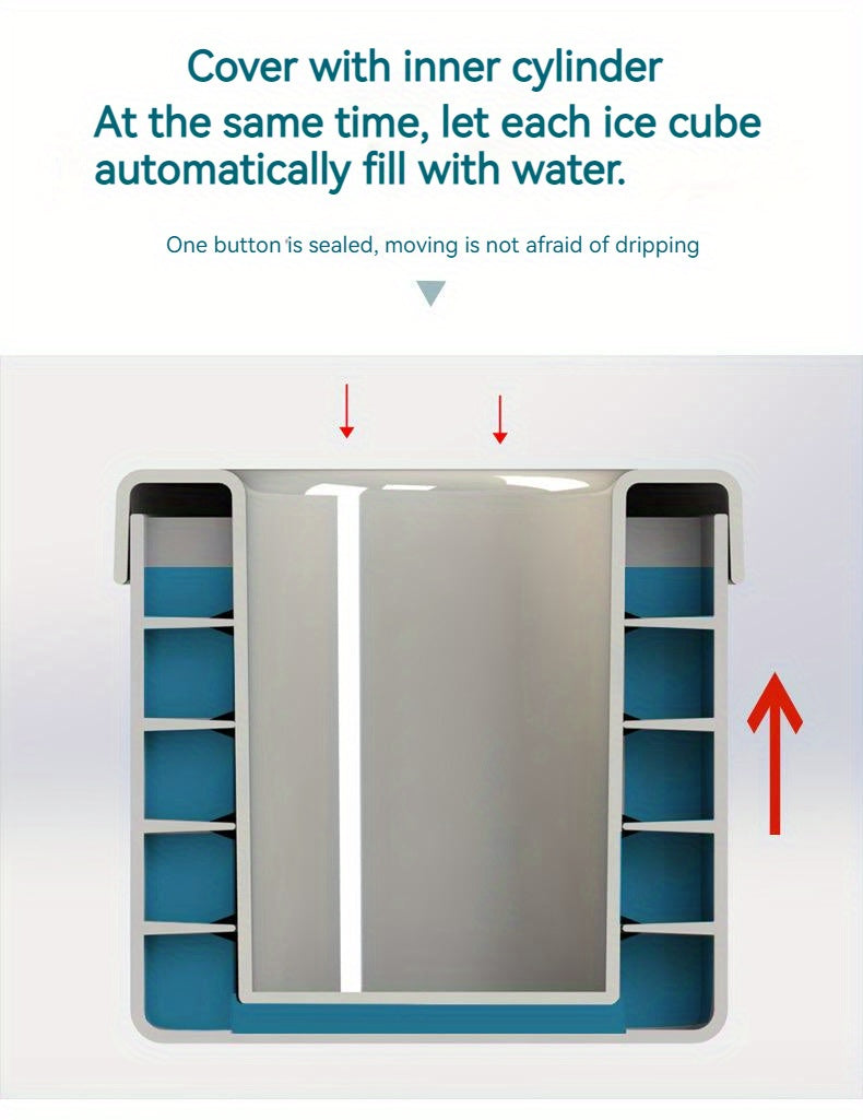 1Pc Silicone Ice Cube Tray | Easy-Release Mold for Perfect Ice Cubes | Makes Up to 60 Cubes | Essential Kitchen Accessory