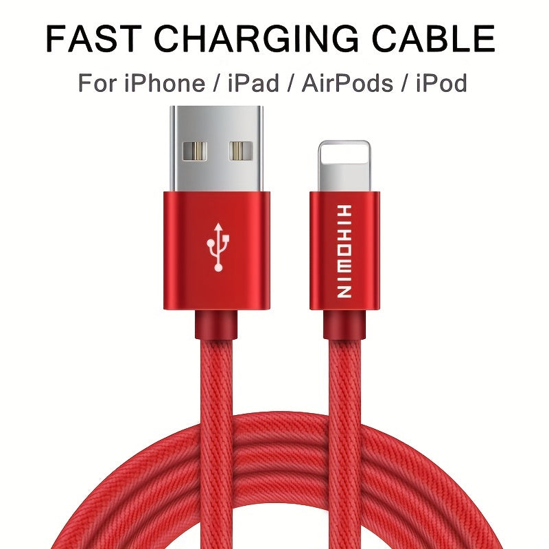 Fast Charging USB Cable for iPhone | Data Sync Charger Cord Compatible with iPhone 14/13/12/11/Pro/Max/SE/X/8/7/6 & iPad