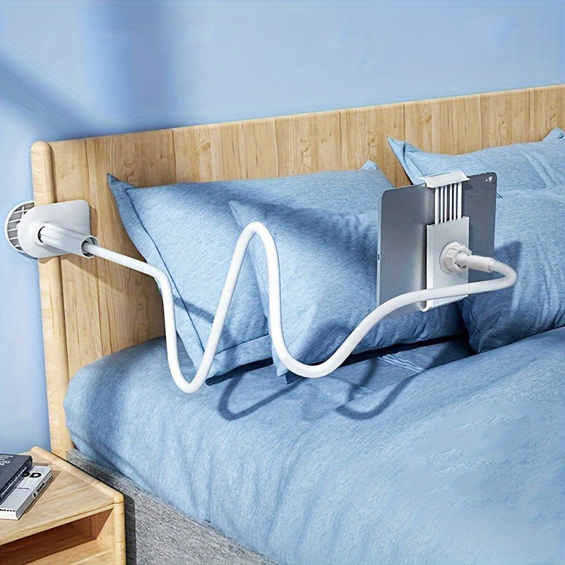 360° Rotating Tablet & Phone Holder – Flexible Spiral Base Lazy Stand for Bedside, Desk & Home Use