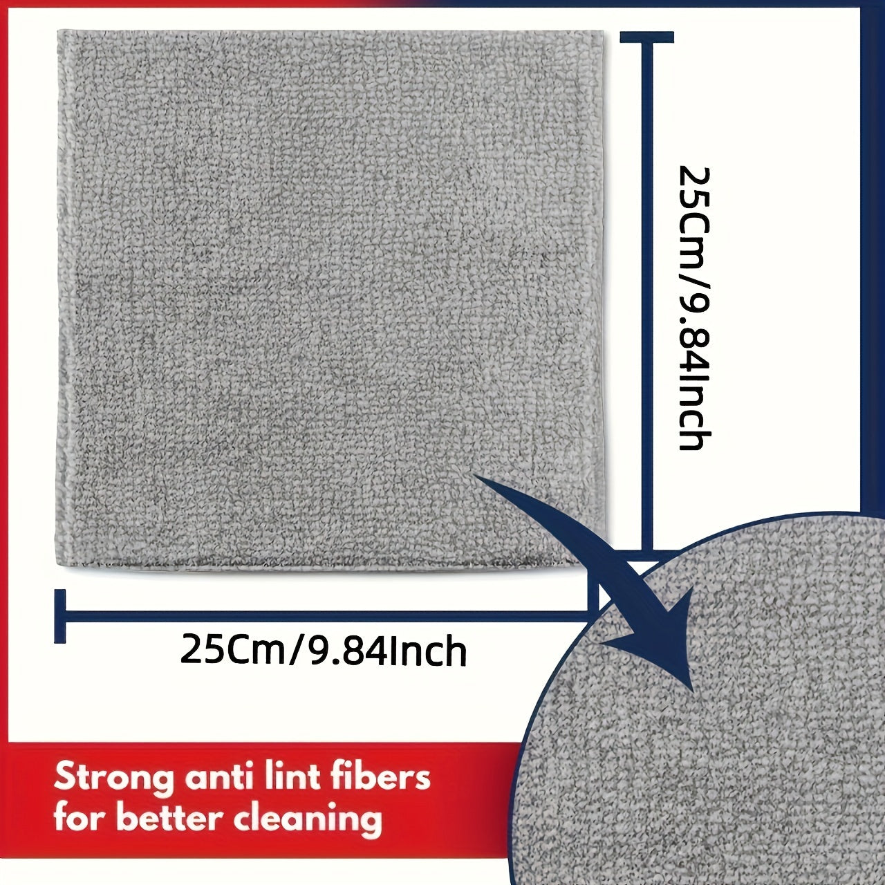 Ultra-Fine Fiber Kitchen Cleaning Cloths – 5/10/20/50/100pcs Light Gray, Soft & Absorbent