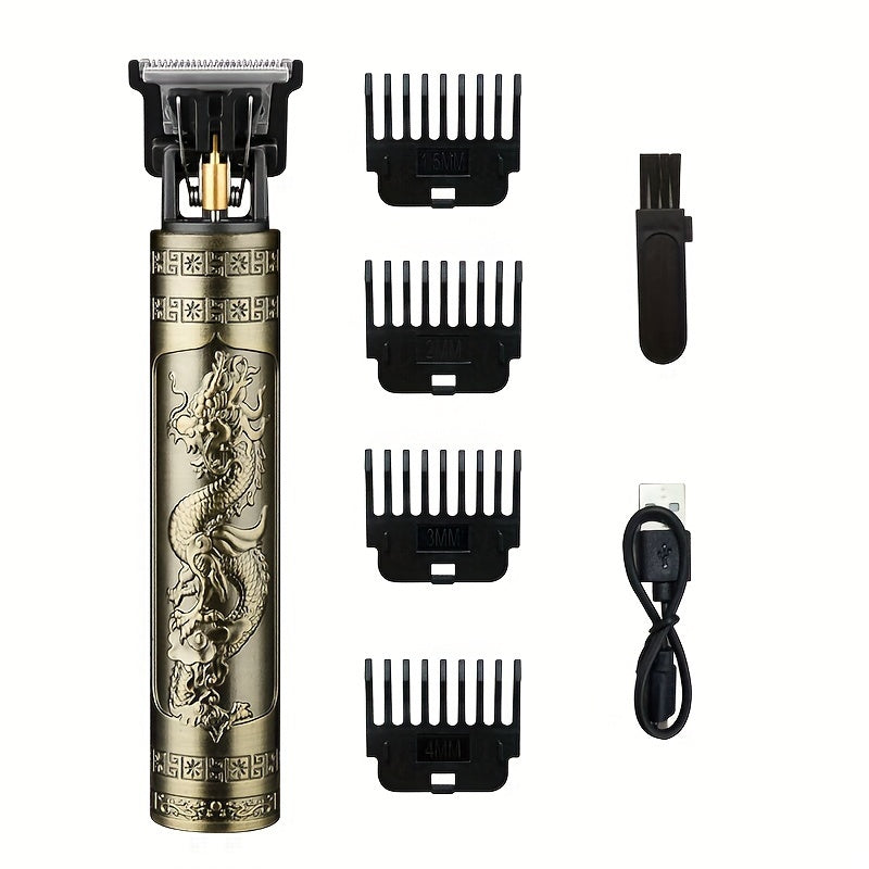 Professional Hair Clippers And Beard Trimmer Set, Cordless USB Rechargeable Electric Haircut Kit, with Sharp Blade, ≤36V Operating Voltage, with 4 Guide Combs, for Men'S Grooming