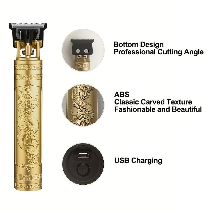 Professional Hair Clippers And Beard Trimmer Set, Cordless USB Rechargeable Electric Haircut Kit, with Sharp Blade, ≤36V Operating Voltage, with 4 Guide Combs, for Men'S Grooming