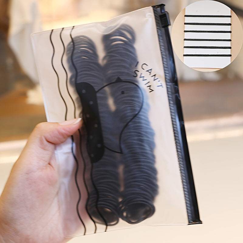 200pcs Cute Hair Elastics – Colorful Soft Hair Ties for Kids & Girls