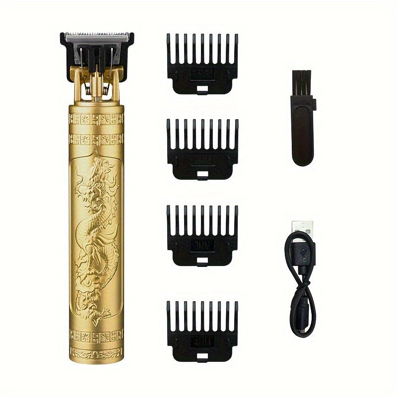 Professional Hair Clippers And Beard Trimmer Set, Cordless USB Rechargeable Electric Haircut Kit, with Sharp Blade, ≤36V Operating Voltage, with 4 Guide Combs, for Men'S Grooming