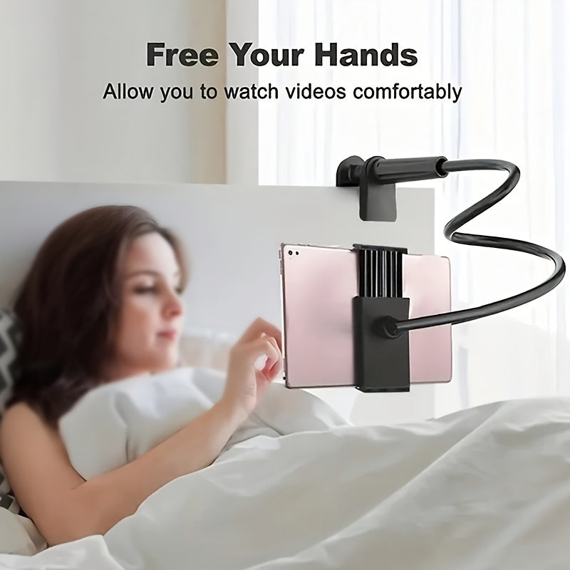 360° Rotating Tablet & Phone Holder – Flexible Spiral Base Lazy Stand for Bedside, Desk & Home Use