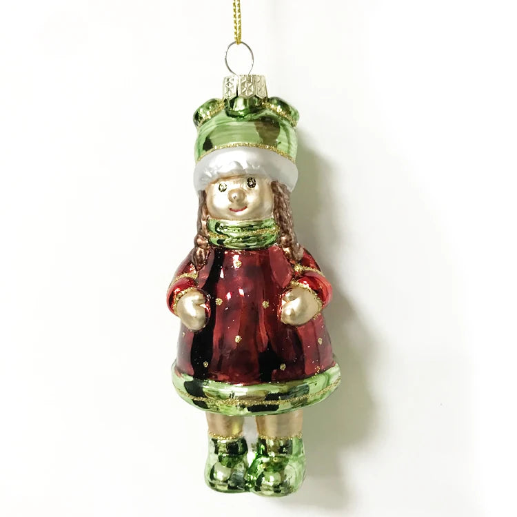 Christmas Christmas tree  glass ornaments, pendants, shopping malls, shop windows, foreign trade export dolls, 4 inches