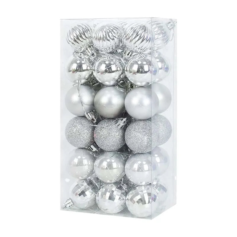 1box Christmas Balls Christmas Tree Ornaments Ball Xmas Hanging Tree Pendants Home Party Decor 2026 New Year Gift Noel Navidad