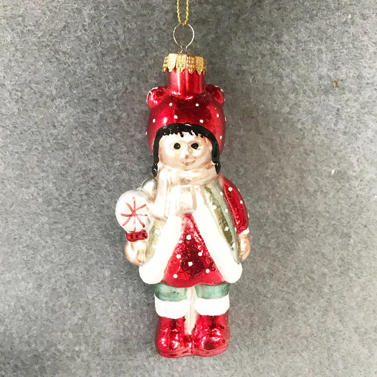 Christmas Christmas tree  glass ornaments, pendants, shopping malls, shop windows, foreign trade export dolls, 4 inches