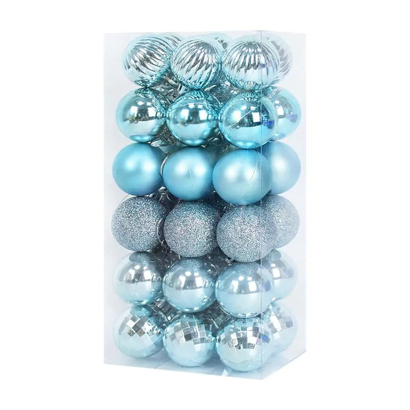1box Christmas Balls Christmas Tree Ornaments Ball Xmas Hanging Tree Pendants Home Party Decor 2026 New Year Gift Noel Navidad