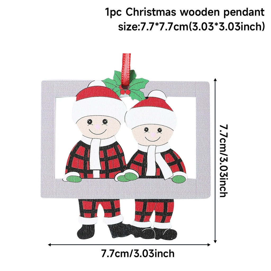 Christmas Pendant DIY Personal Family Christmas Decorations For Home 2024 Navidad Christmas Tree Hanging Ornament New Year 2025