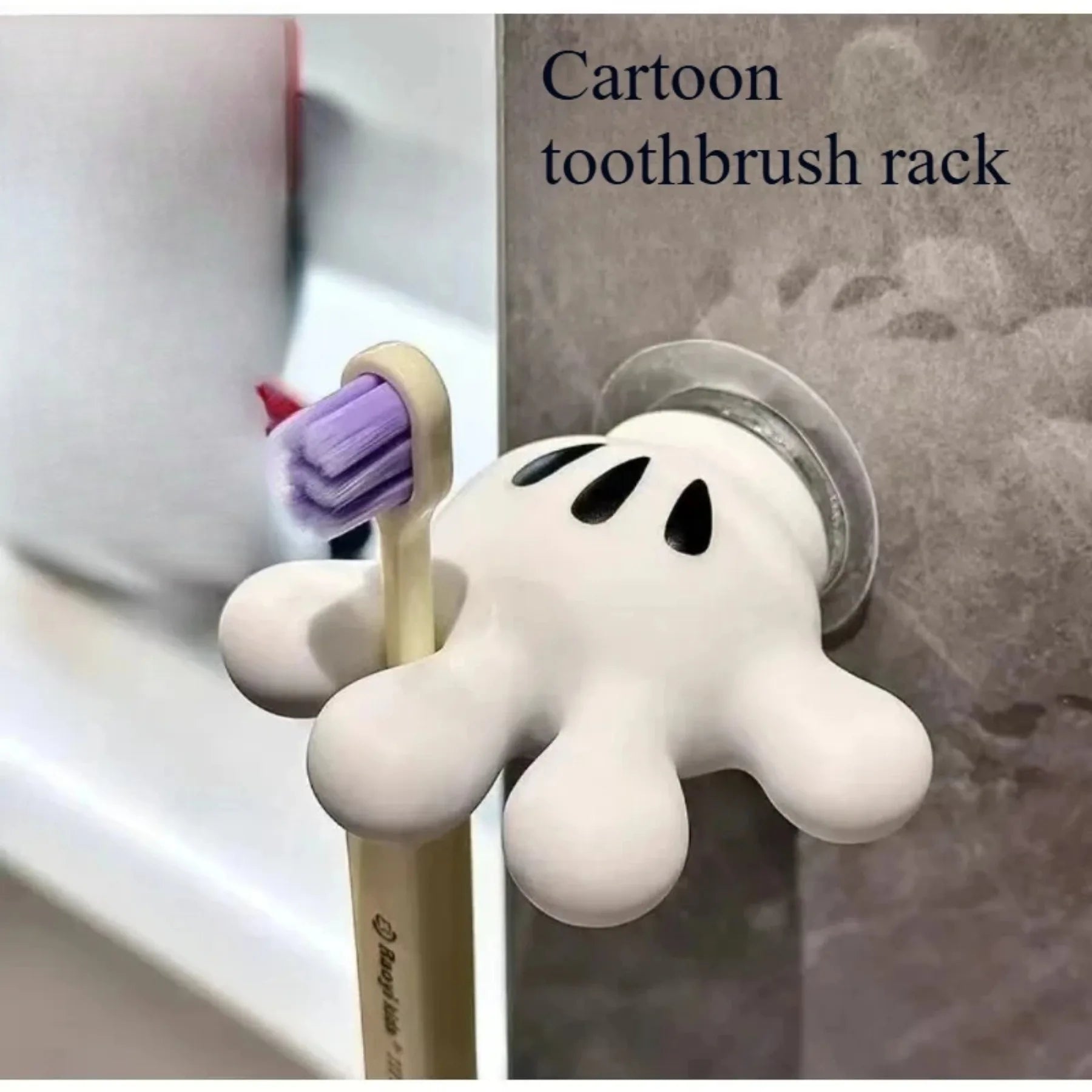 Toothbrush holder and multi-functional traceless suction hook for bathroom towel hanging and data cable home decoration