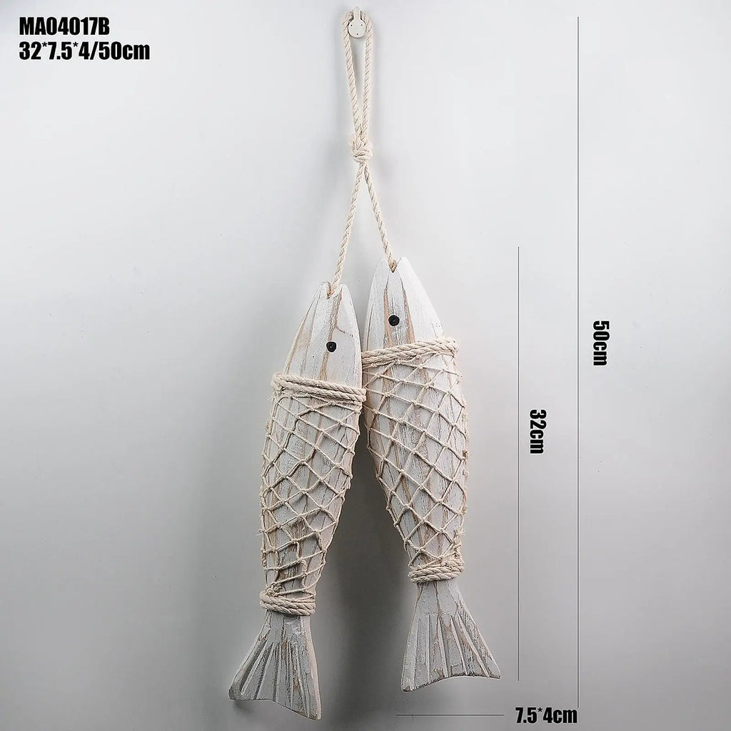 Wood Fish Decor Home Decor Wooden Fish Wall Hanging Ornament for Wall Home