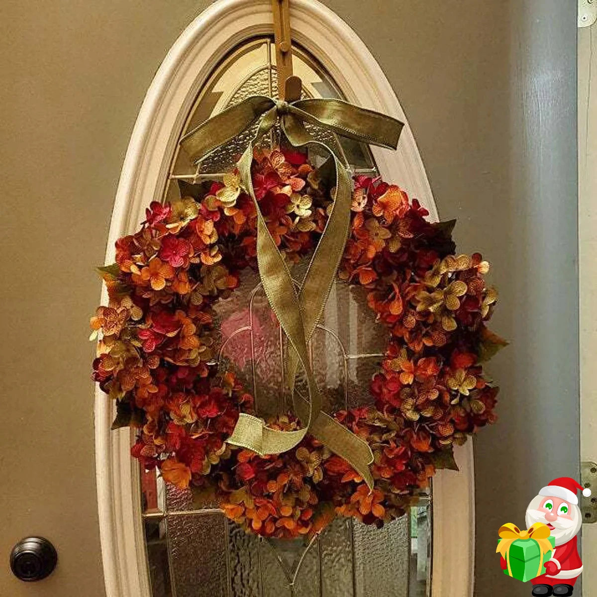 Christmas Indoor & Outdoor Decorations, Autumn Flowers, Thanksgiving Wreaths, Restaurant Party Holiday Wreath Door Decor