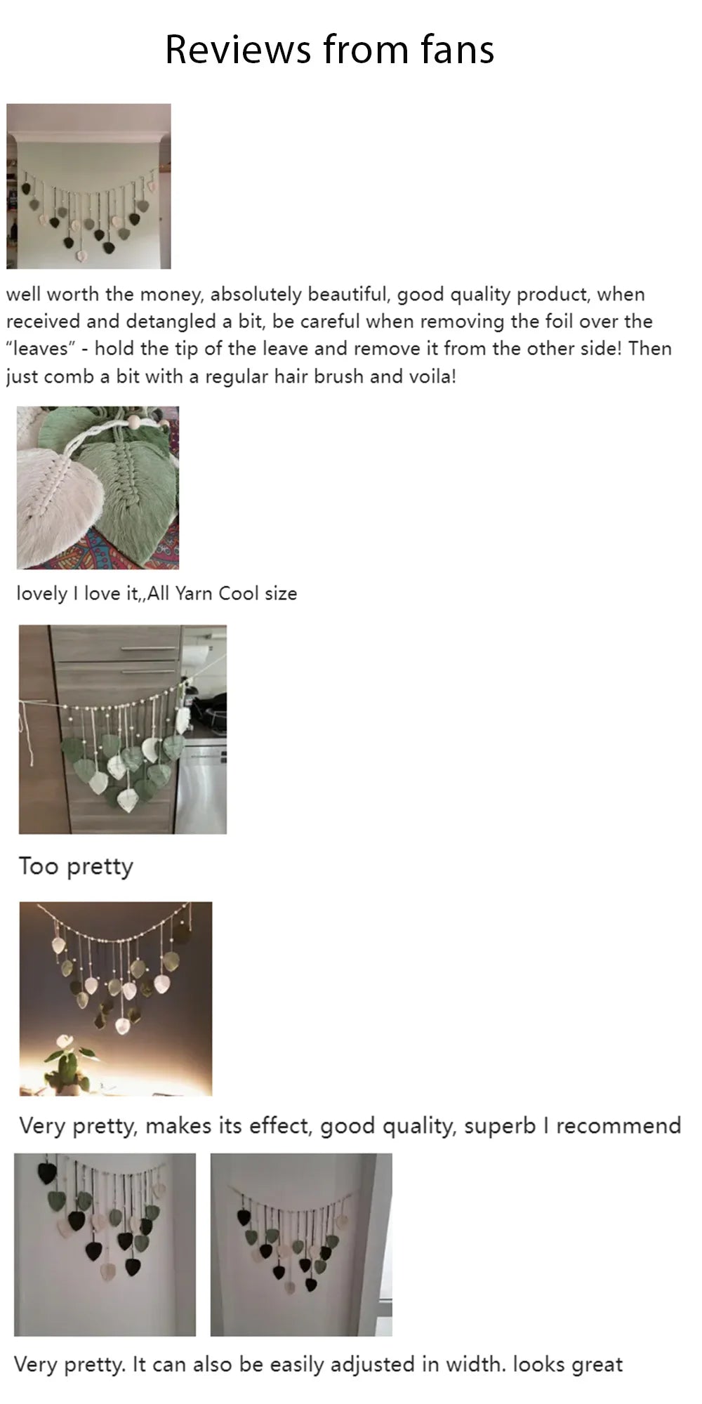 Boho Macrame Leaf Wall Hanging – Handmade Feather Tapestry for Bedroom & Living Room Home Decor