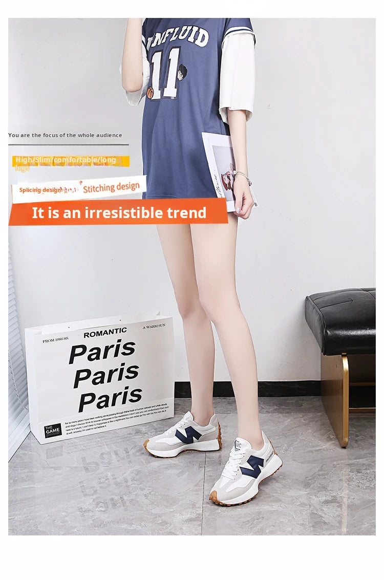 Women’s Casual Sneakers – Autumn Fashion Breathable Lace-Up Sports Shoes, Platform Walking Shoes