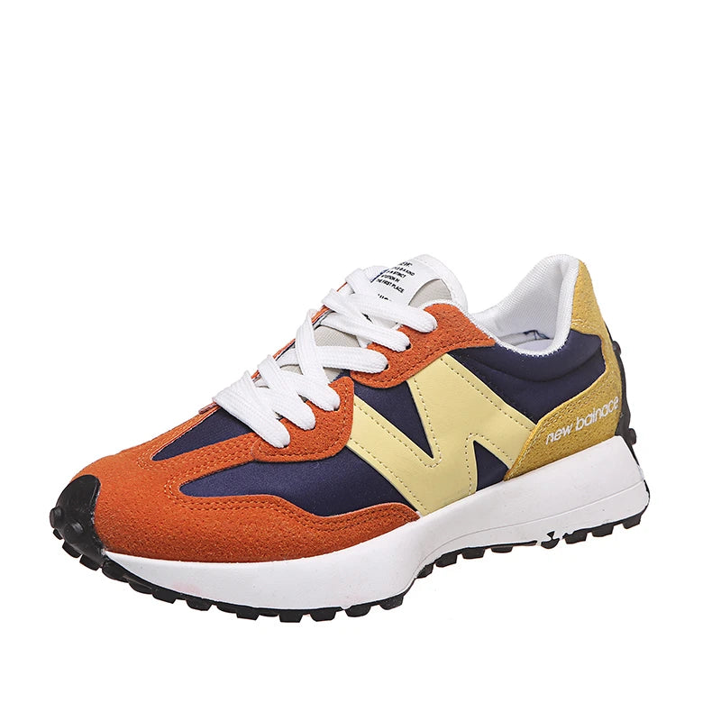 Women’s Casual Sneakers – Autumn Fashion Breathable Lace-Up Sports Shoes, Platform Walking Shoes