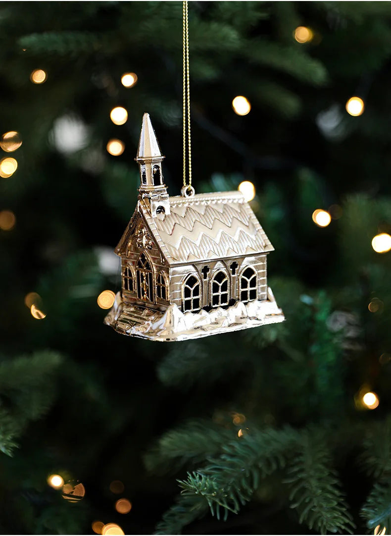 Xmas Ornament Ball Butterfly Dragonfly Angel Snowflake Gold Plastic Xmas Baubles Christmas Hanging Decor Christmas Tree Ornament