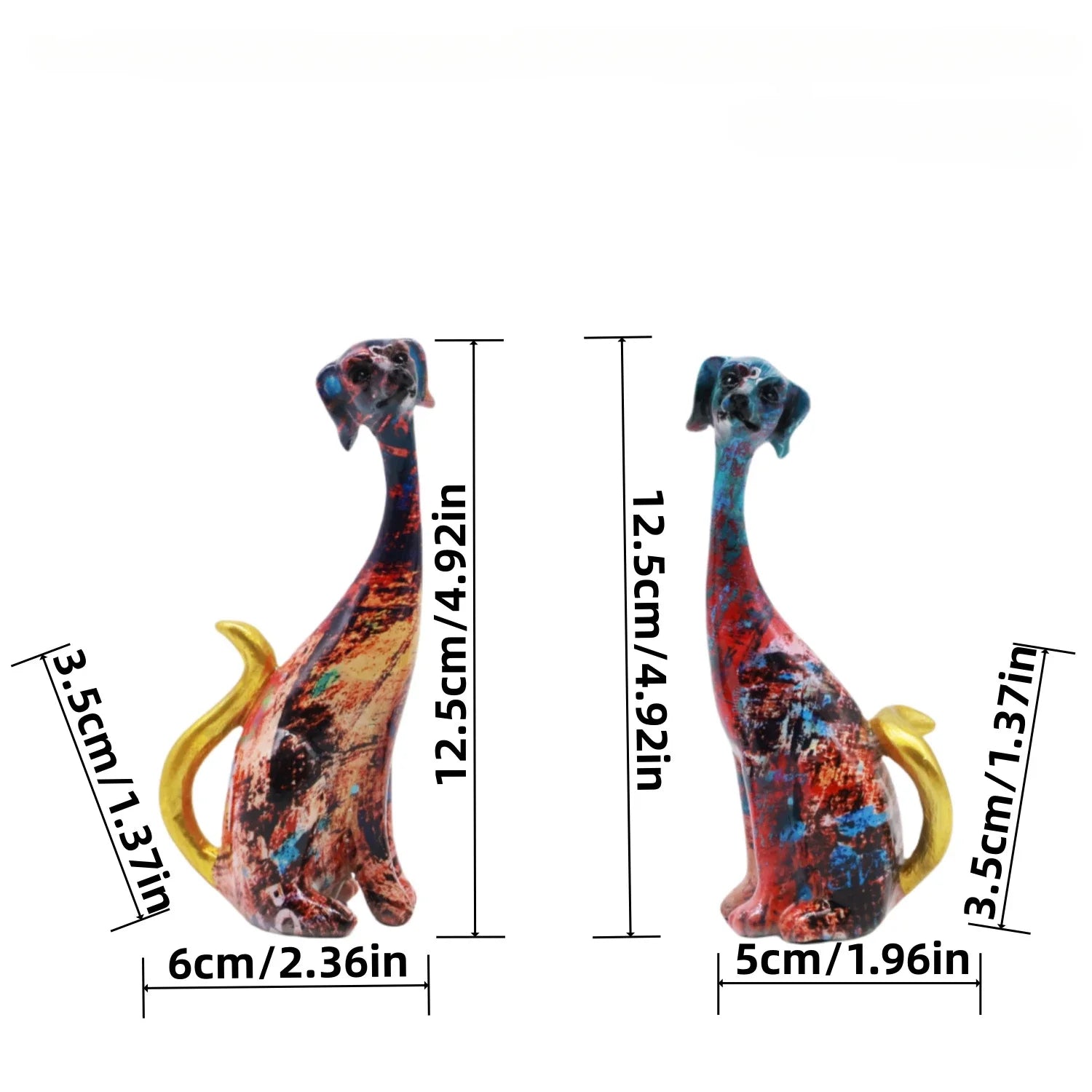 Colorful Home Decorations Living Room Entrance Dog Ornaments Desktop Resin Crafts Home Decoration Accessories Home Decor