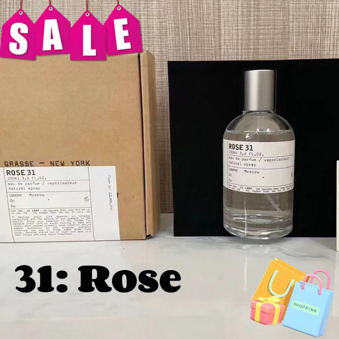 Laboratory 33 Sandalwood & Black Tea Perfume | Long-Lasting Fresh Woody Fragrance | Unisex Light Scent | Elegant Neutral Cologne