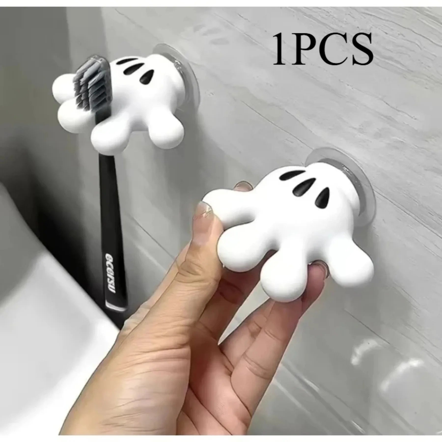 Toothbrush holder and multi-functional traceless suction hook for bathroom towel hanging and data cable home decoration