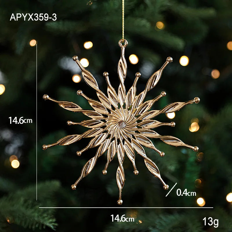 Xmas Ornament Ball Butterfly Dragonfly Angel Snowflake Gold Plastic Xmas Baubles Christmas Hanging Decor Christmas Tree Ornament