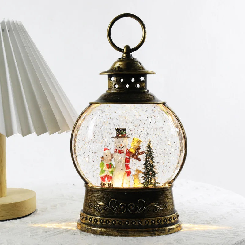 Christmas Easter Carnival Decorations Wind Lights Music Boxes Crystal Balls Santa Claus Tree Lights Ornaments Christmas Gifts