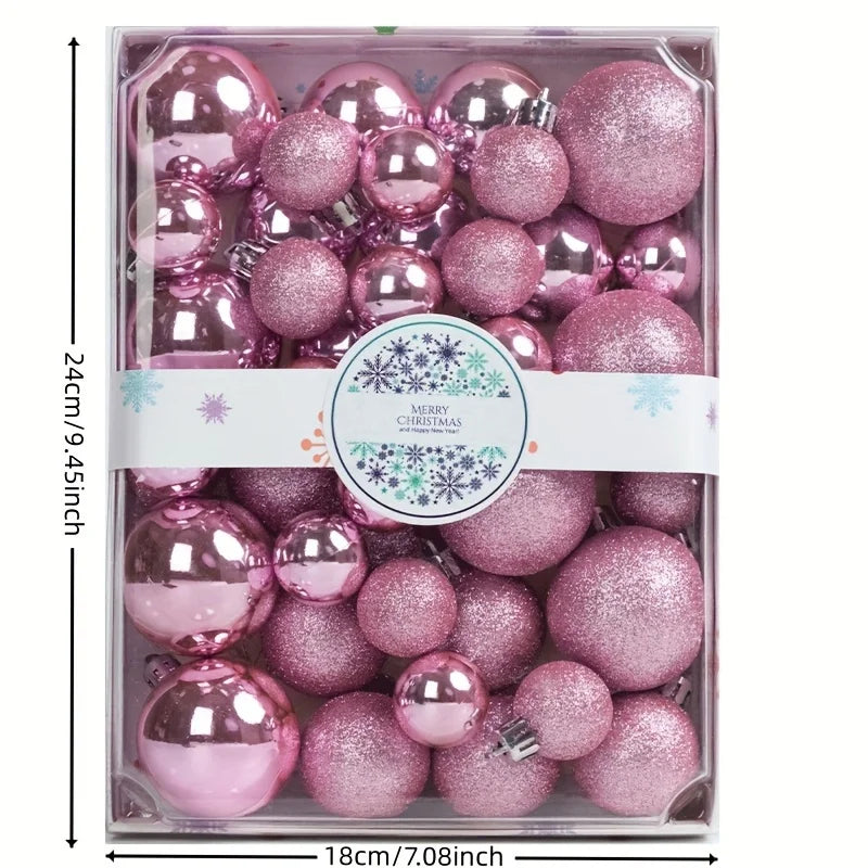 42-Piece Christmas Tree Hanging Balls – Multi-Color Ornaments for Holiday Decorations