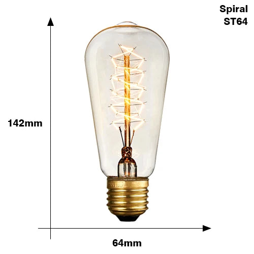 Retro Edison Bulb E27 220V 40W ST64 G80 G95 G125 Ampoule Vintage Edison Bulb Incandescent Lamp Filament Light Bulb Home Decor