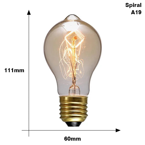 Vintage Edison Bulb E27 – 40W ST64/G80/G95/G125 Incandescent Filament Light for Retro Home Decor (220V)