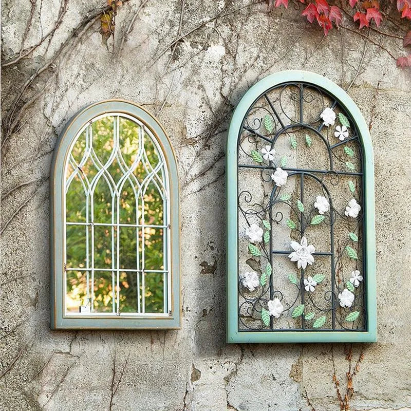 False window decoration wall home wood American Nordic retro creative iron homestay wall decoration wall decoration