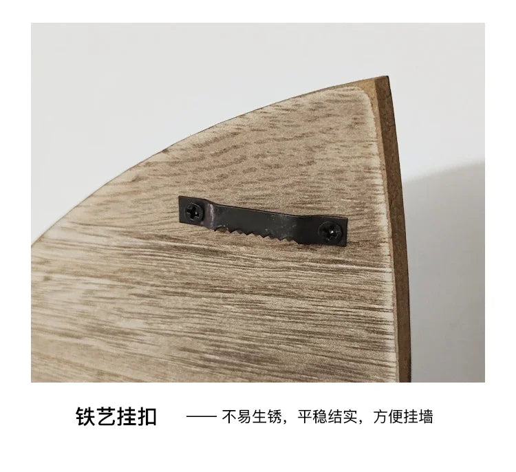 Mediterranean 3D Fishbone Wall Shelf – Retro Wooden Wall Organizer & Fish-Shaped Decor for Living Room