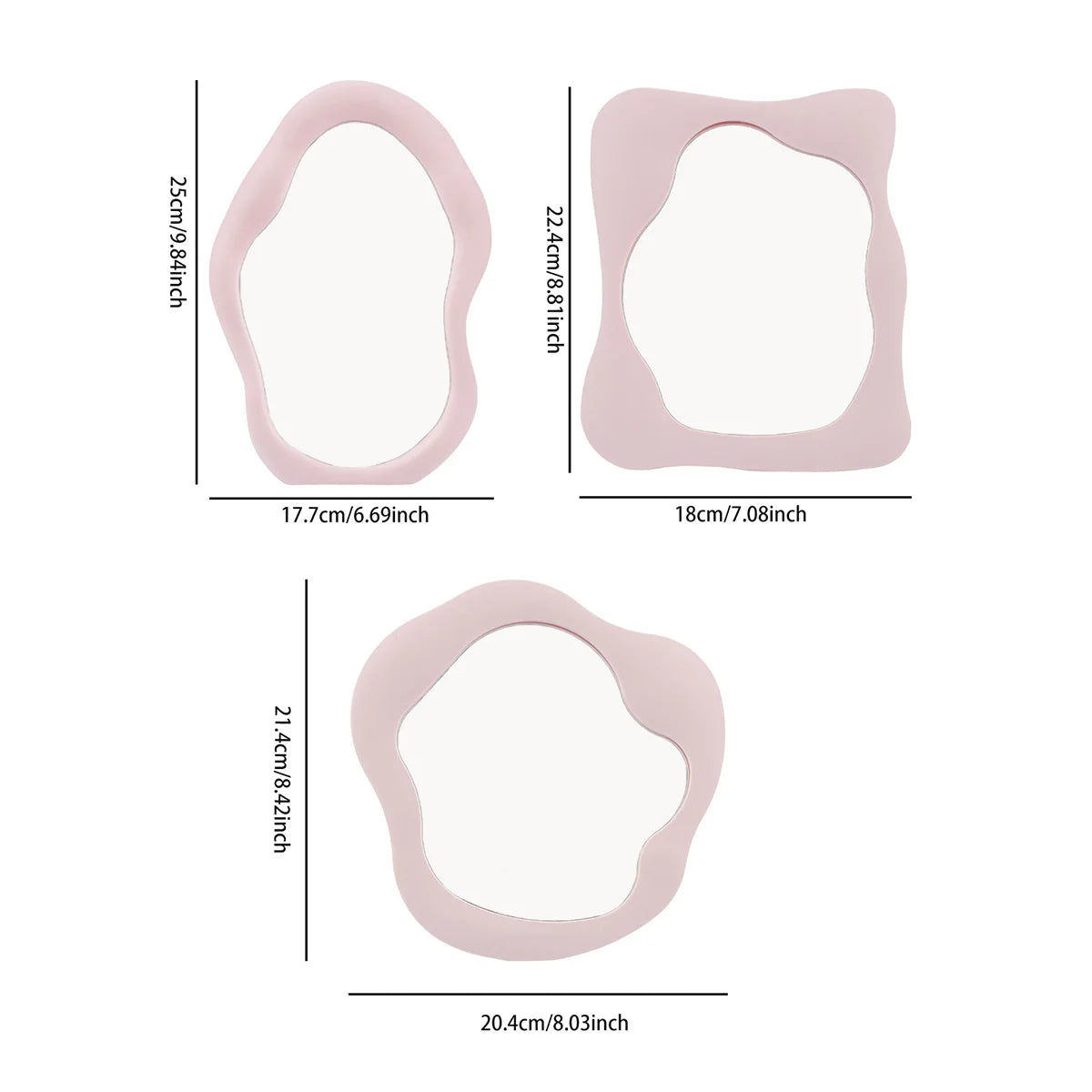 Tabletop Makeup Mirror – Decorative Bedroom & Desk Accent for Home Aesthetic Room Decor