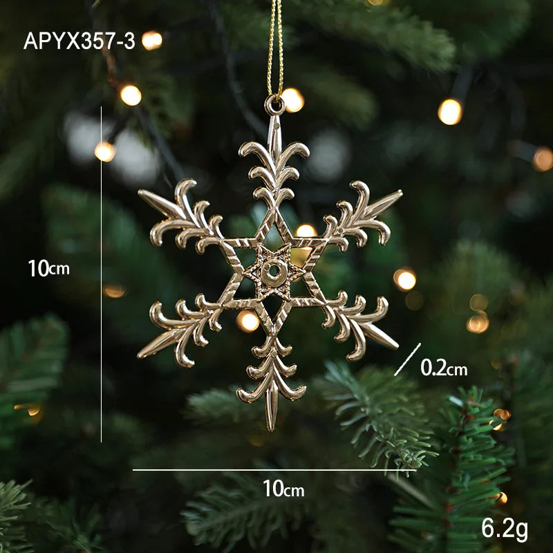 Xmas Ornament Ball Butterfly Dragonfly Angel Snowflake Gold Plastic Xmas Baubles Christmas Hanging Decor Christmas Tree Ornament