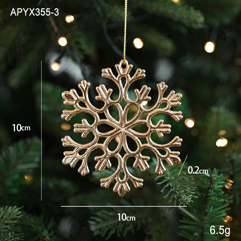 Xmas Ornament Ball Butterfly Dragonfly Angel Snowflake Gold Plastic Xmas Baubles Christmas Hanging Decor Christmas Tree Ornament