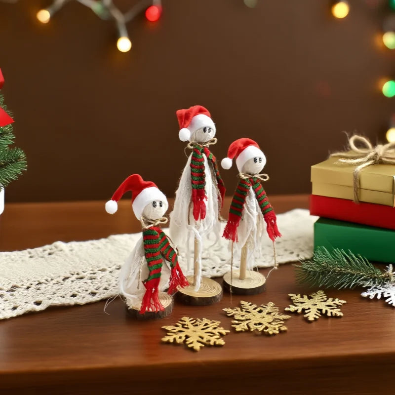 Christmas Wooden Fabric Home Decor Handmade Holiday Decoration for Festive Season