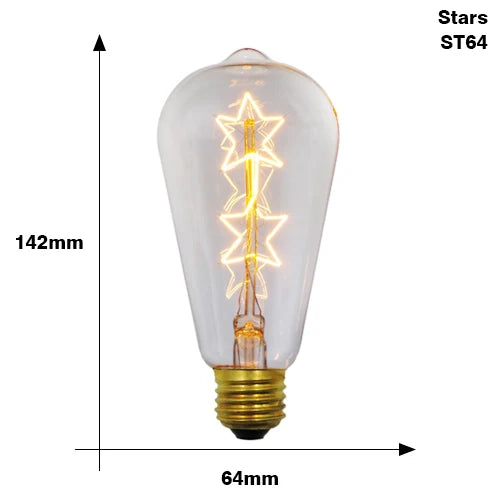 Vintage Edison Bulb E27 – 40W ST64/G80/G95/G125 Incandescent Filament Light for Retro Home Decor (220V)