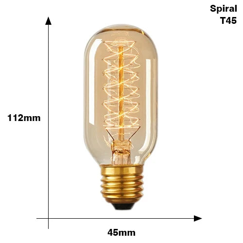 Vintage Edison Bulb E27 – 40W ST64/G80/G95/G125 Incandescent Filament Light for Retro Home Decor (220V)