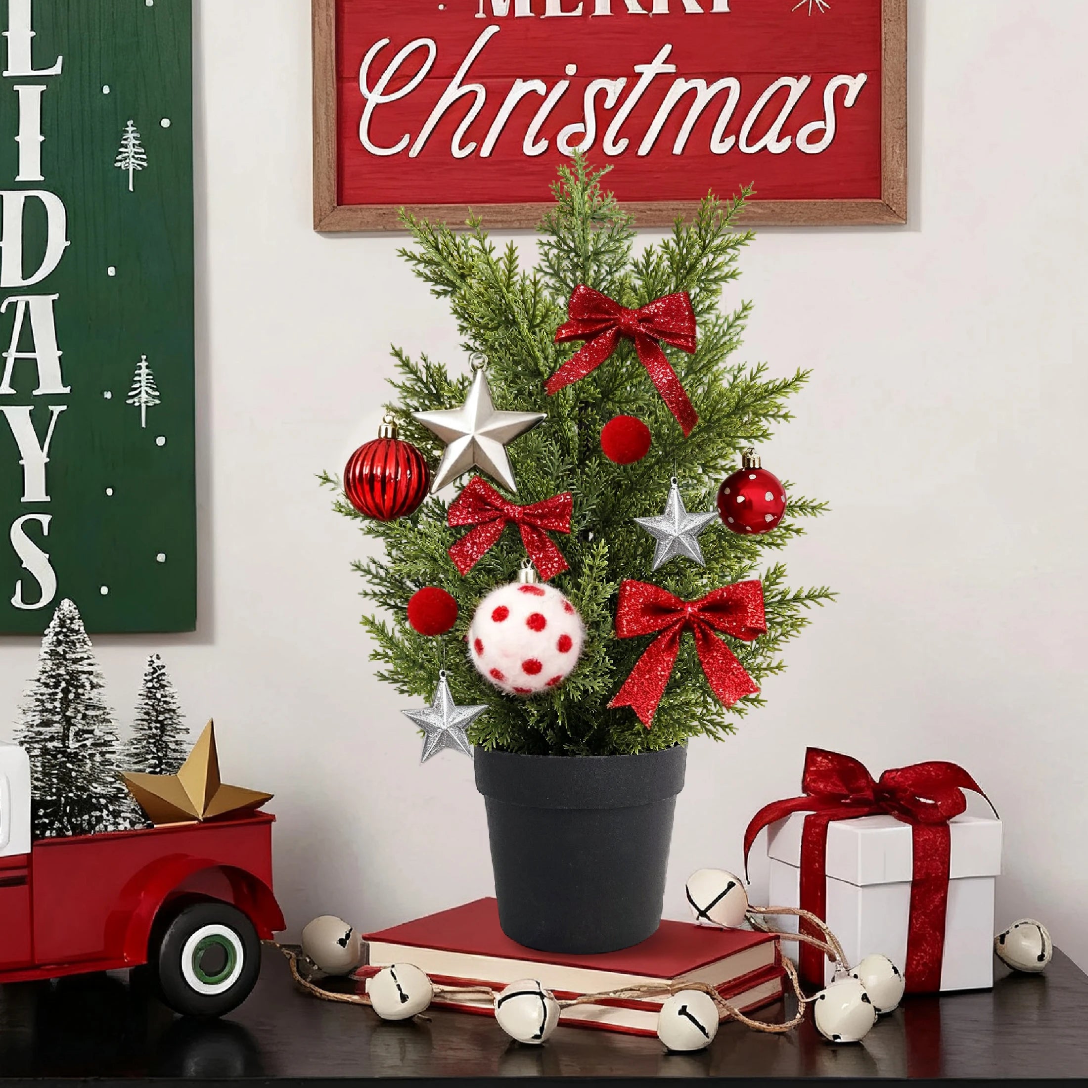 Artificial Christmas Tree, Green Potted Plants, DIY Room Decor Home Decor, Kitchen, Birthday Wedding Decor, Xmas Christmas Decor