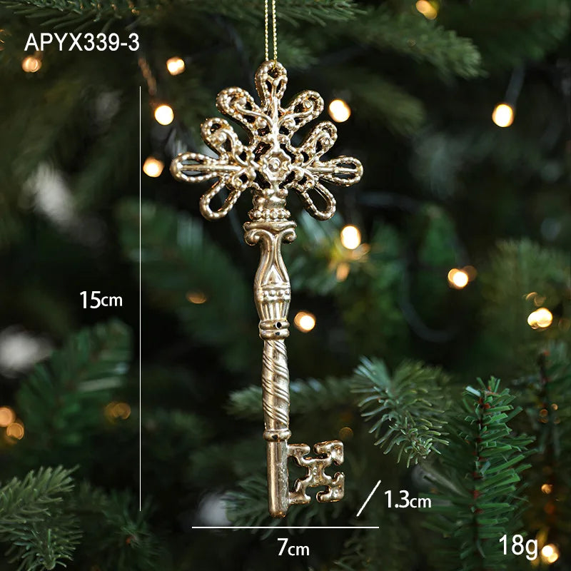 Xmas Ornament Ball Butterfly Dragonfly Angel Snowflake Gold Plastic Xmas Baubles Christmas Hanging Decor Christmas Tree Ornament