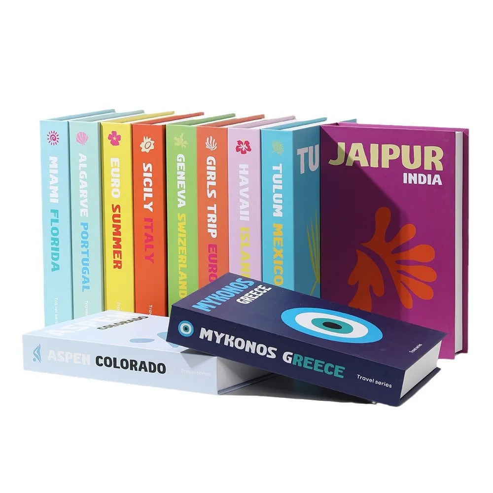 Colorful Decorative Books for Rooms Vacation Style Fake Books Decorations Coffee Table Ornaments Home Additional Decoration ﻿ ﻿