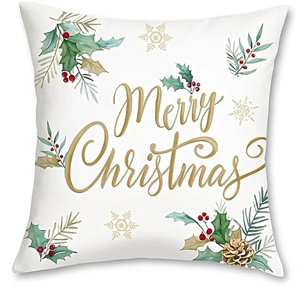 Christmas Themed Pillow Covers: Merry Christmas, Pine Tree Prints, Home Sweet Home Wreath Sofa bed cushion cover,home decoration