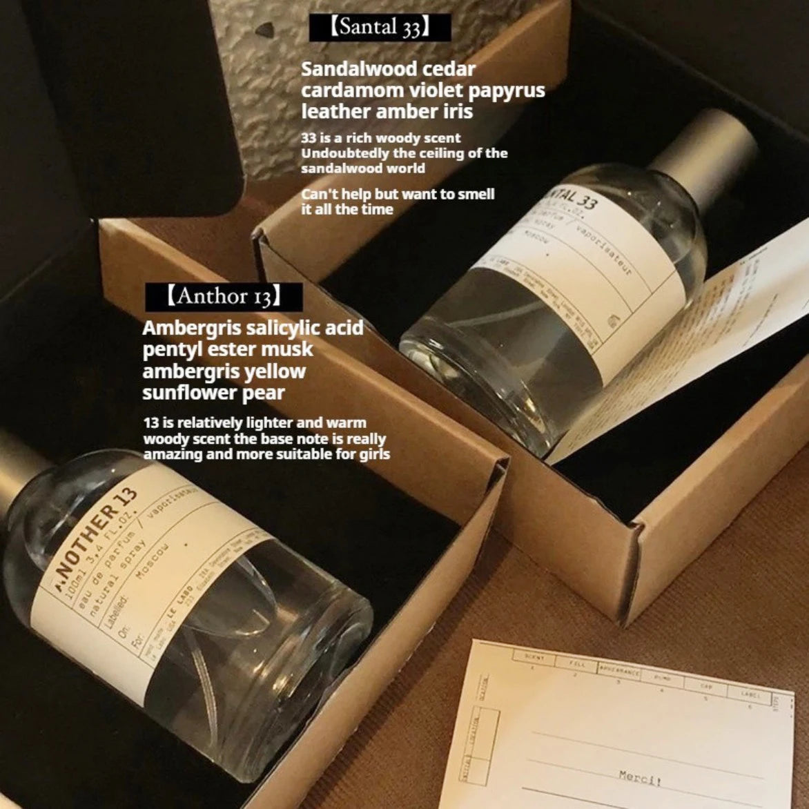 Laboratory 33 Sandalwood & Black Tea Perfume | Long-Lasting Fresh Woody Fragrance | Unisex Light Scent | Elegant Neutral Cologne