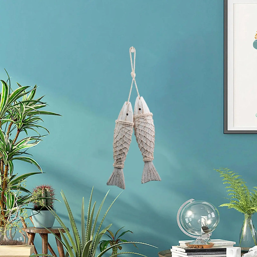 Wood Fish Decor Home Decor Wooden Fish Wall Hanging Ornament for Wall Home