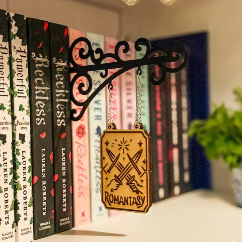 Book-Themed Wall Hanging Decor – Creative Literary Sign for Readers & Home Display
