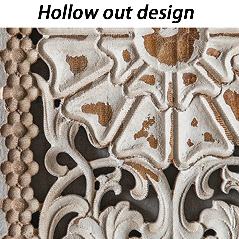 Vintage Hollow Wall Hanging Decor – Antique Luxury Accent Piece for Living Room, Bedroom & Entrance Walls